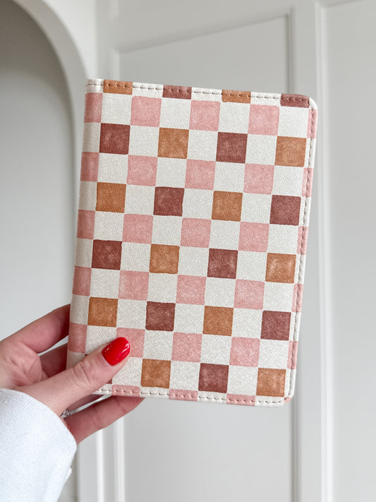 Autumn Sunset Checkered Plaid Kindle Case