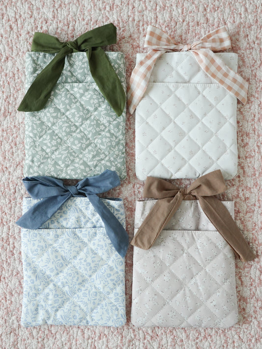 Cinnamon Latte Quilted Book Sleeve