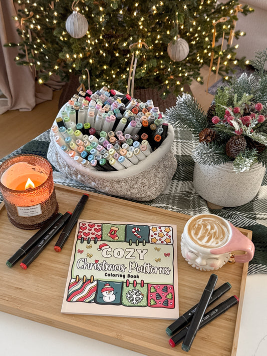 Cozy Christmas Patterns Coloring Book