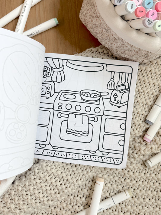 Cozy Girl Homebody Coloring Book