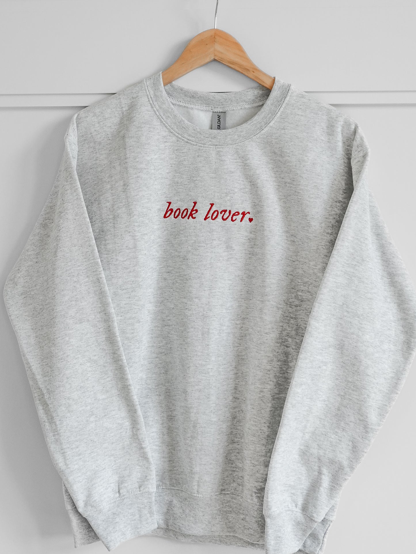 Embroidered Book Lovers Crewneck Sweatshirt