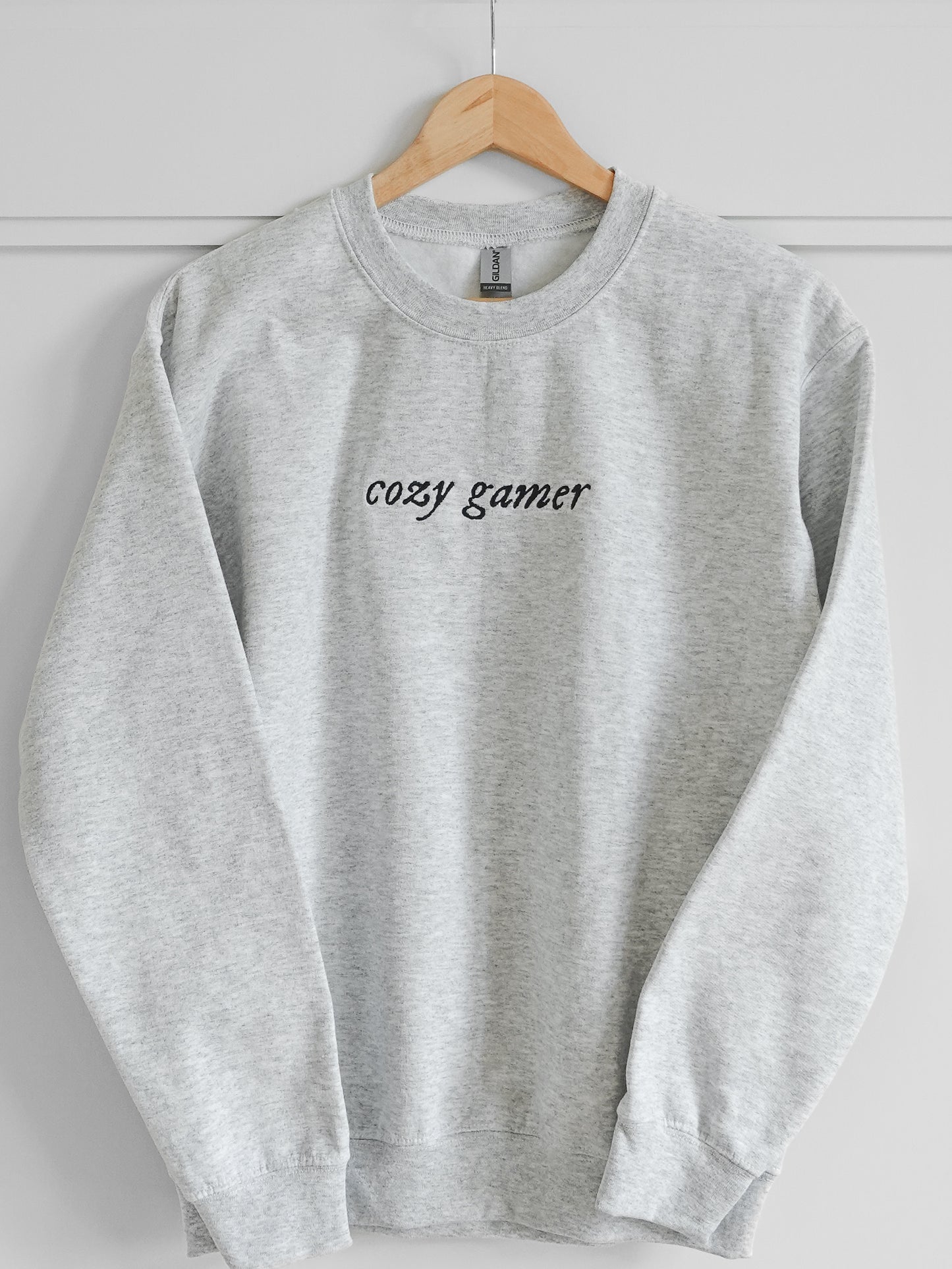 Embroidered Cozy Gamer Crewneck Sweatshirt