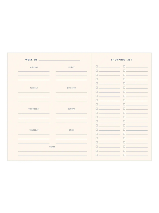 Scattered Flowers Blue Meal Planner