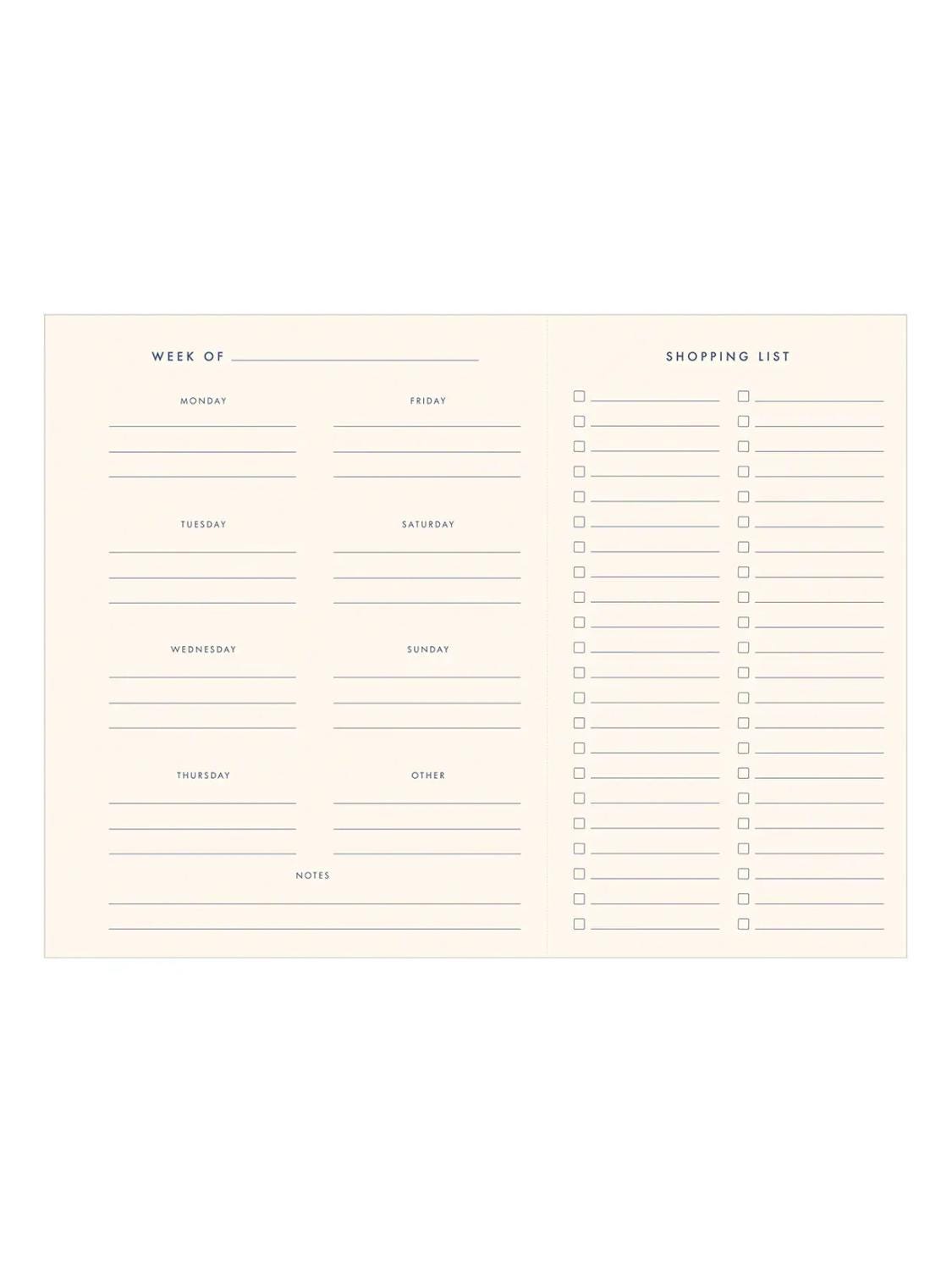 Scattered Flowers Blue Meal Planner