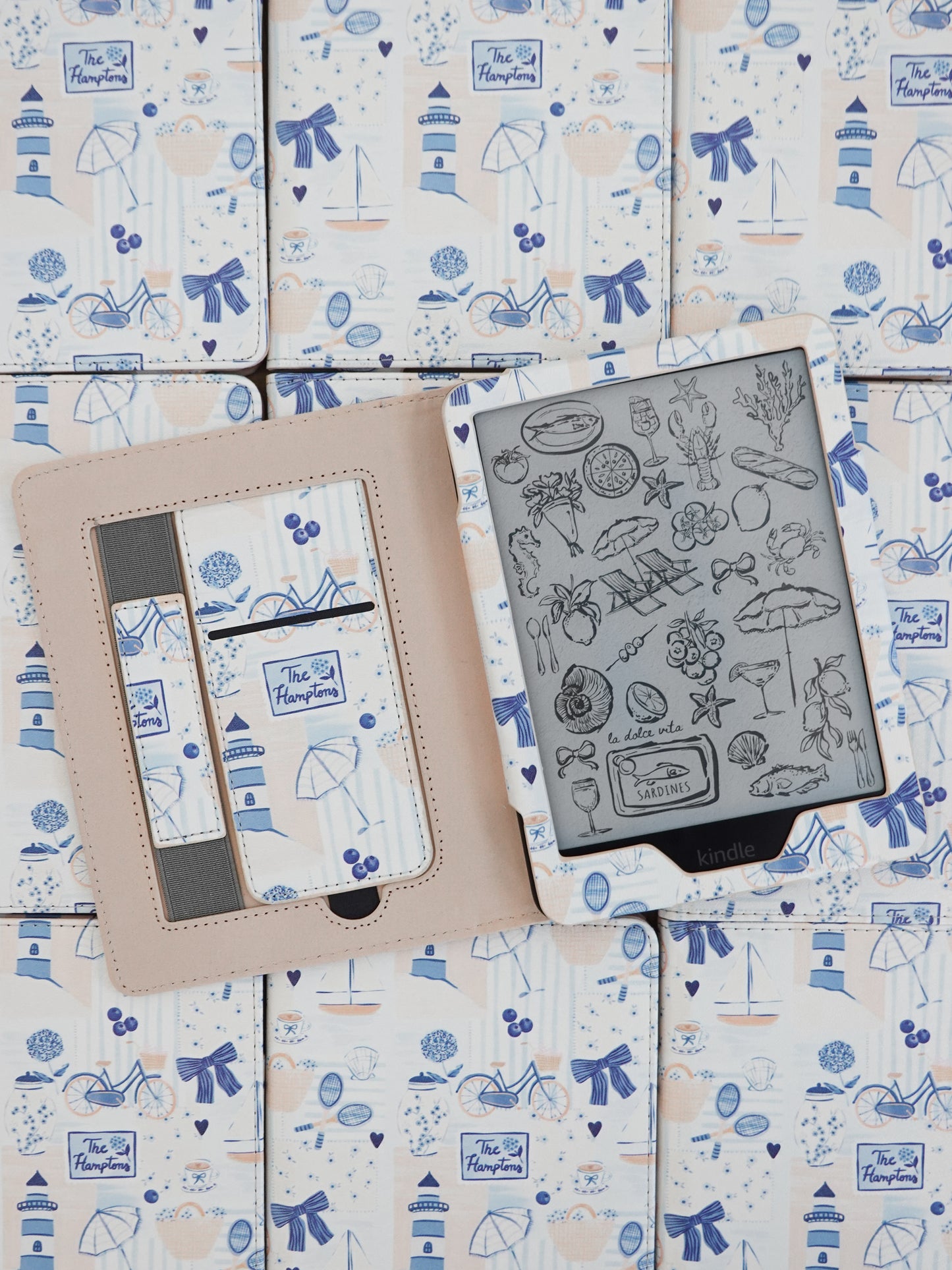Beachside Reads Blue Kindle Case