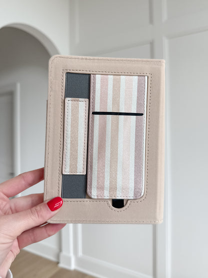Blush Striped Neutral Kindle Case