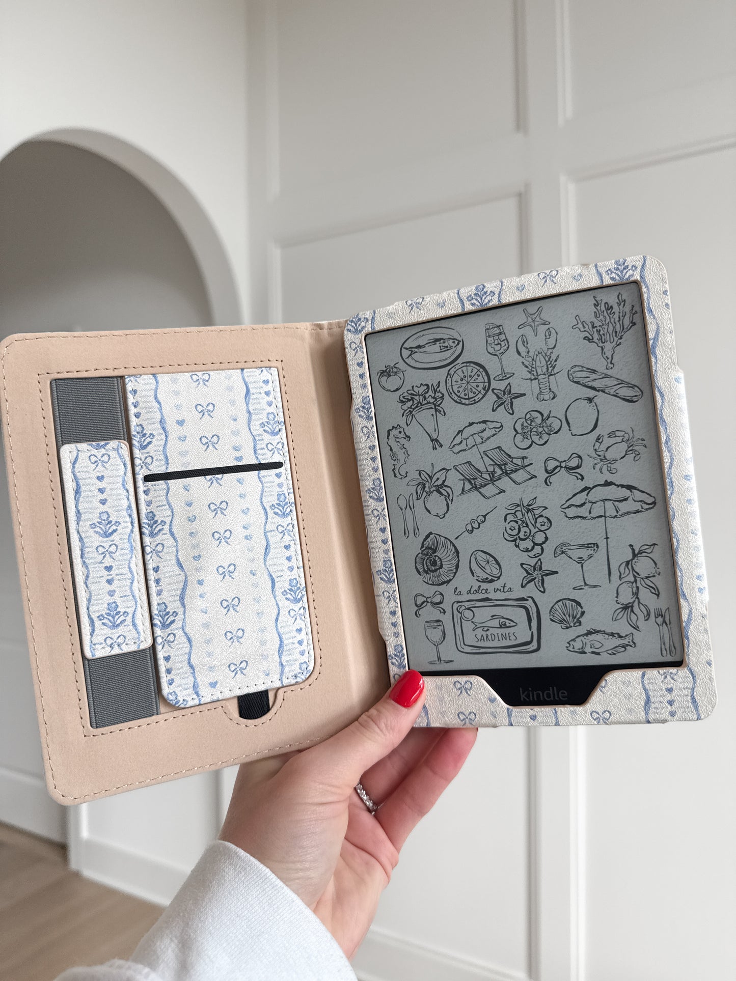 Brighter Days Blue Bow Kindle Case