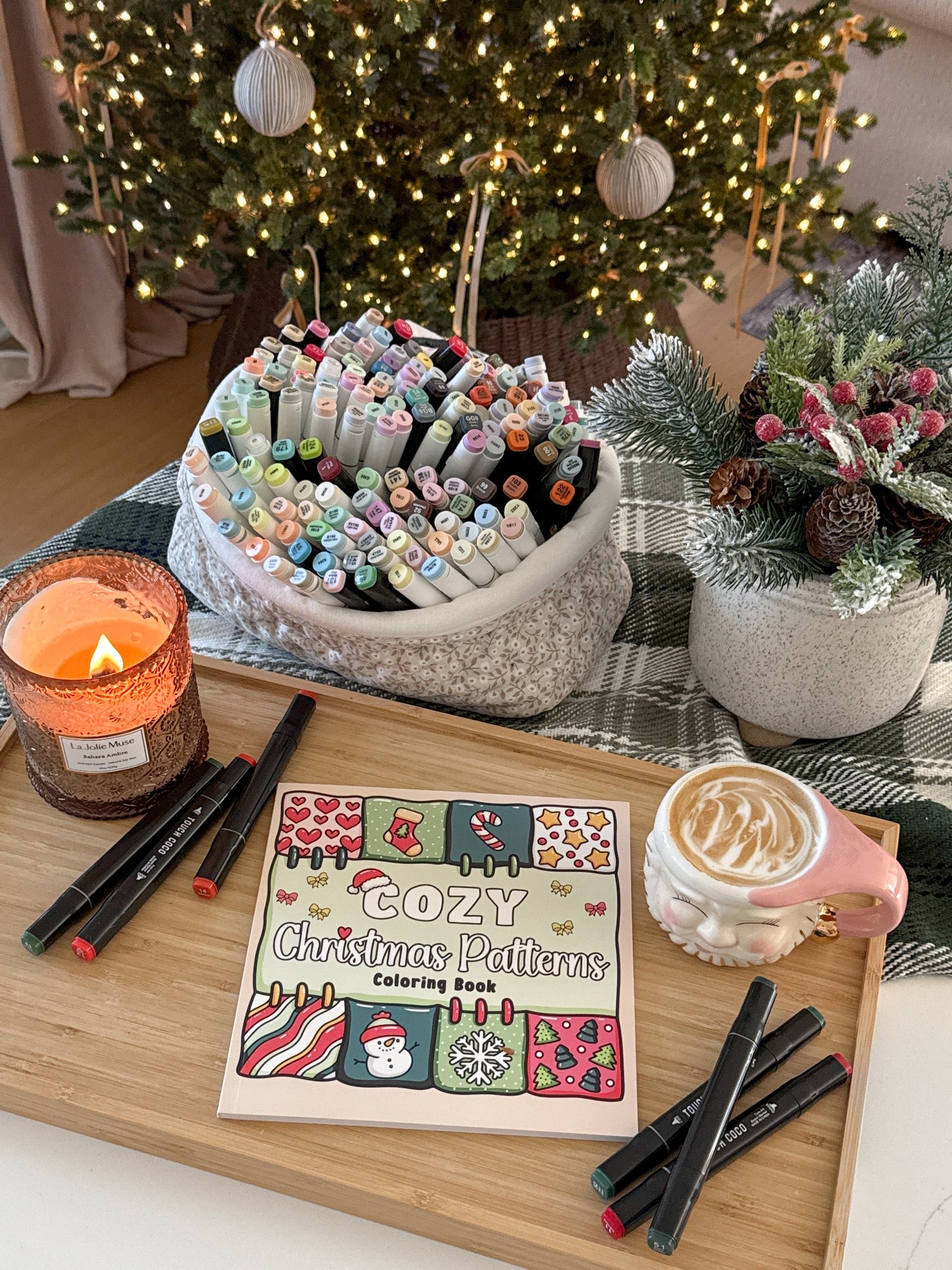 Cozy Christmas Patterns Coloring Book