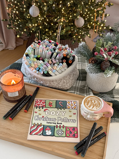 Cozy Christmas Patterns Coloring Book