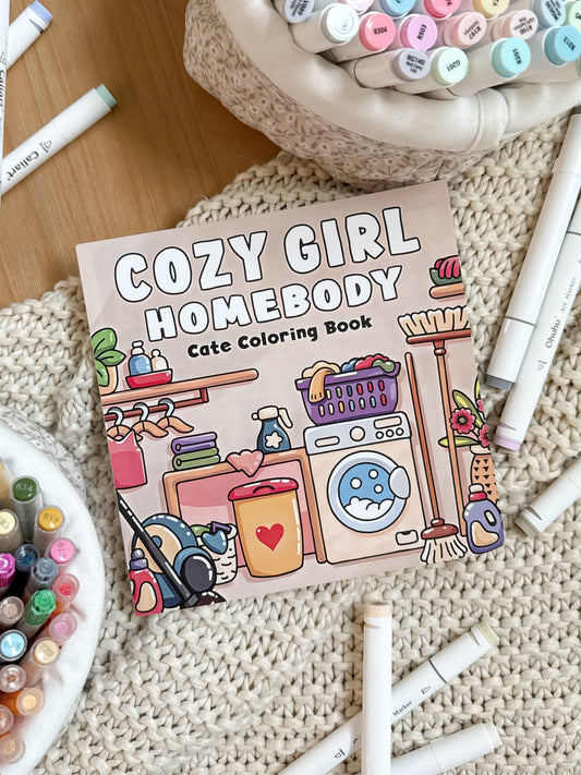 Cozy Girl Homebody Coloring Book