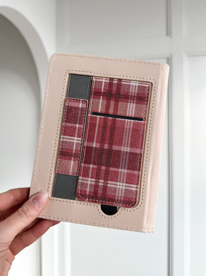 Cozy Nights in Burgundy Plaid Kindle Case