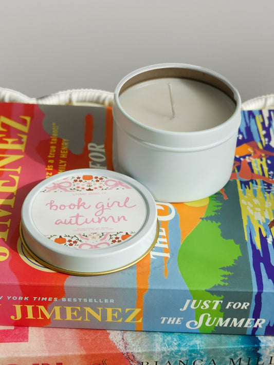 Book Girl Autumn Candle