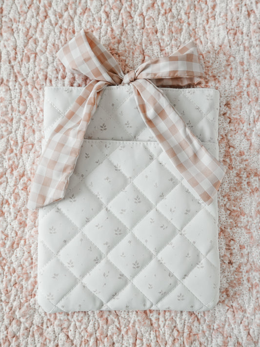 Gingham Dreams Quilted Book Sleeve