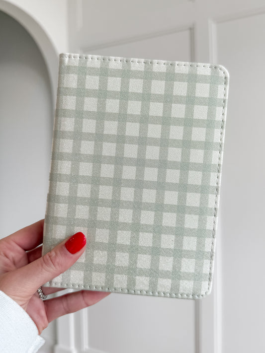 Green Gingham Checkered Kindle Case