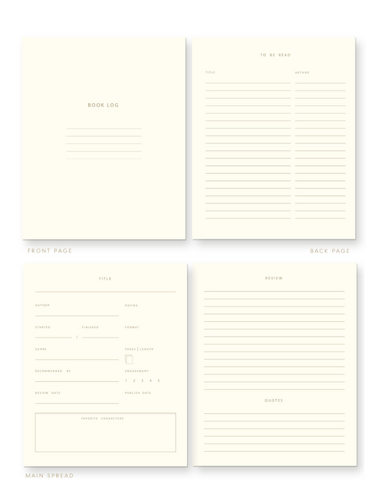 Green Striped Book Log Journal