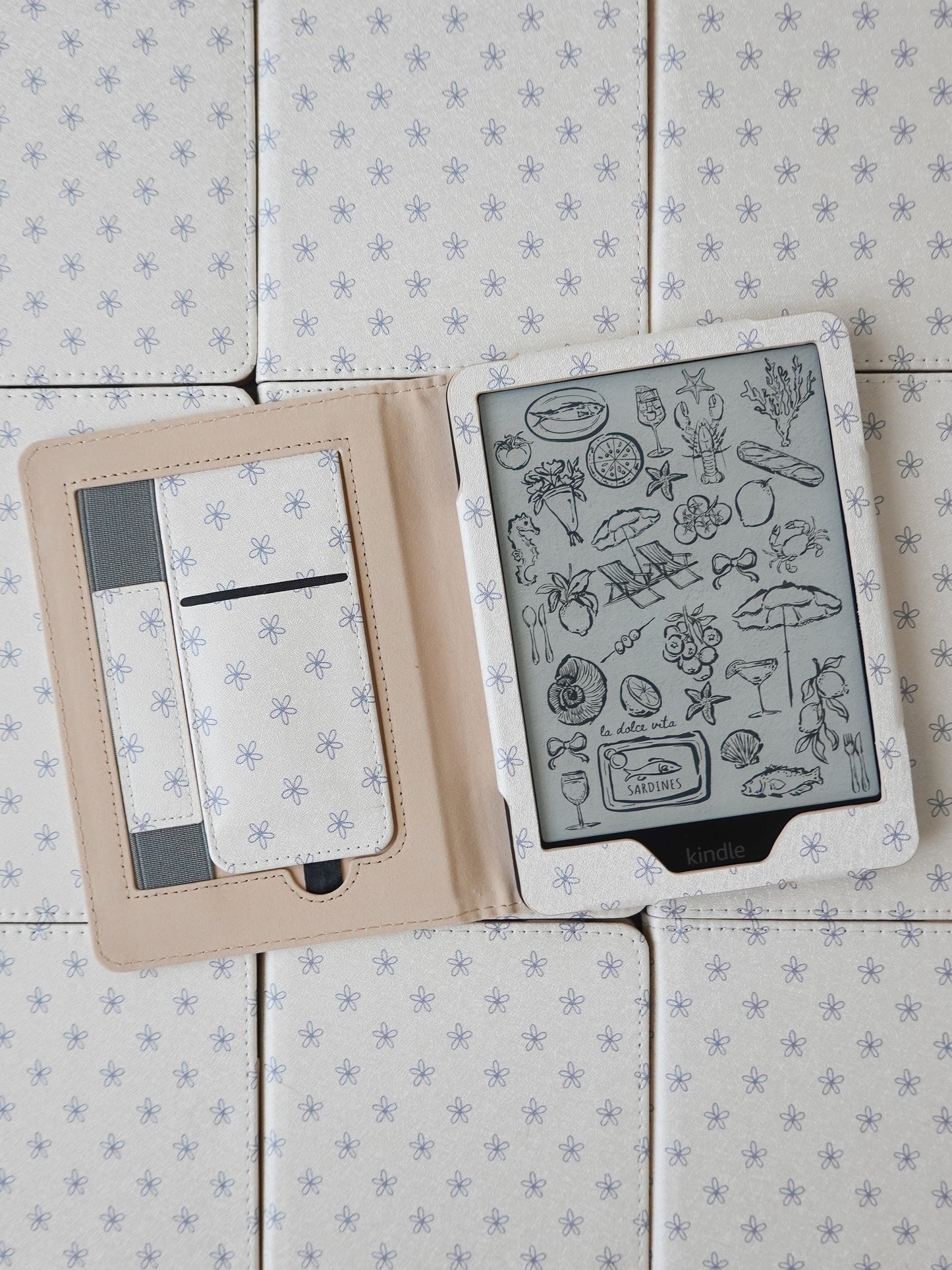 Happily Ever After Neutral Floral Kindle Case