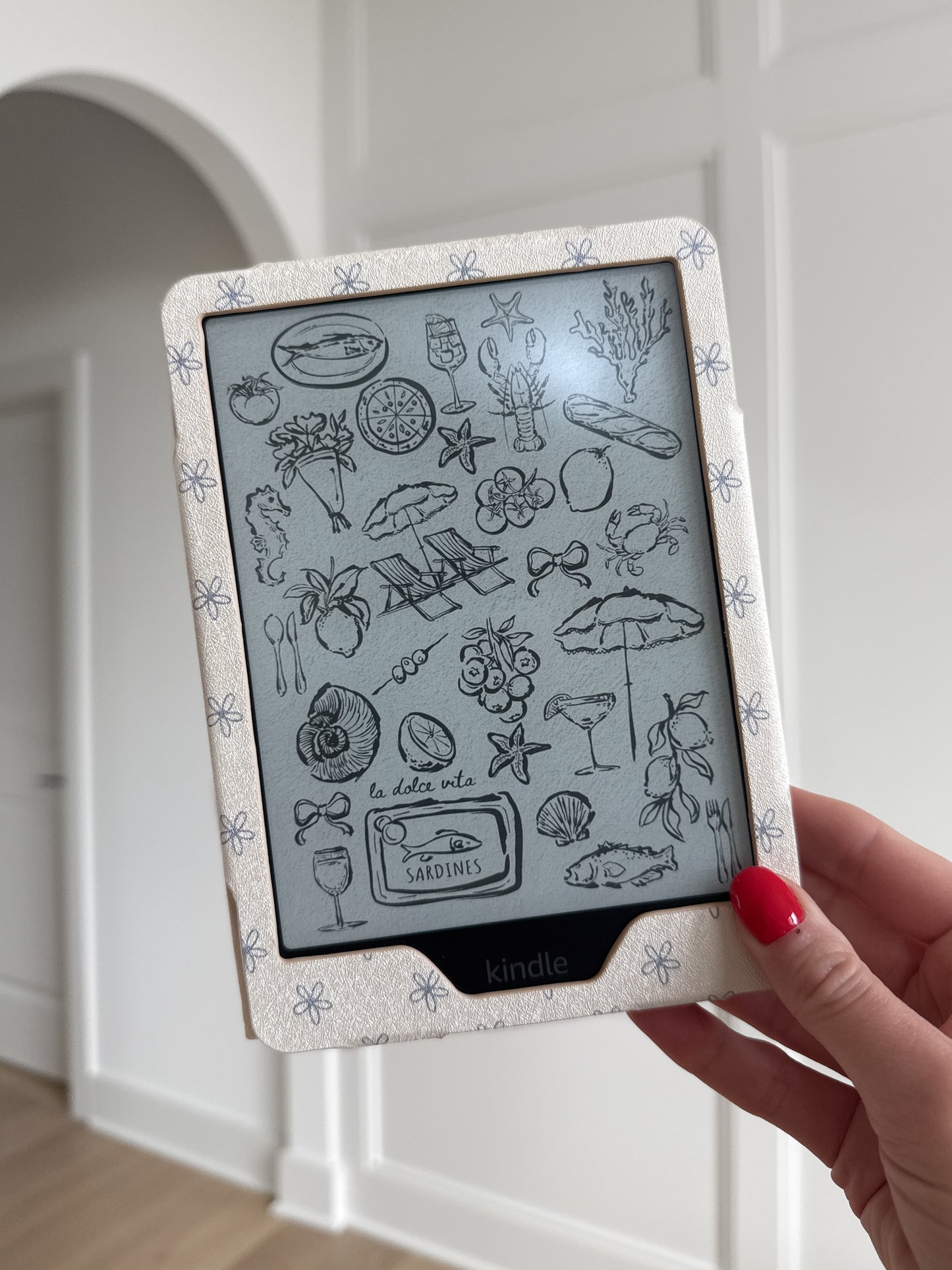 Happily Ever After Neutral Floral Kindle Case