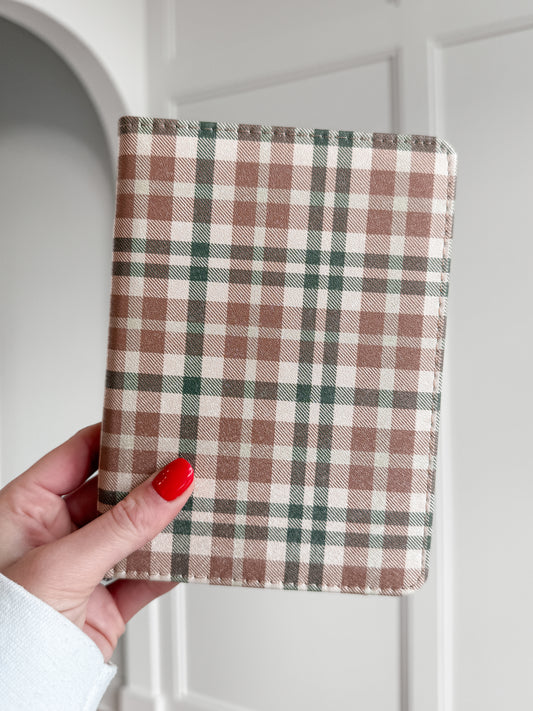 Hazel Plaid Checkered Kindle Case