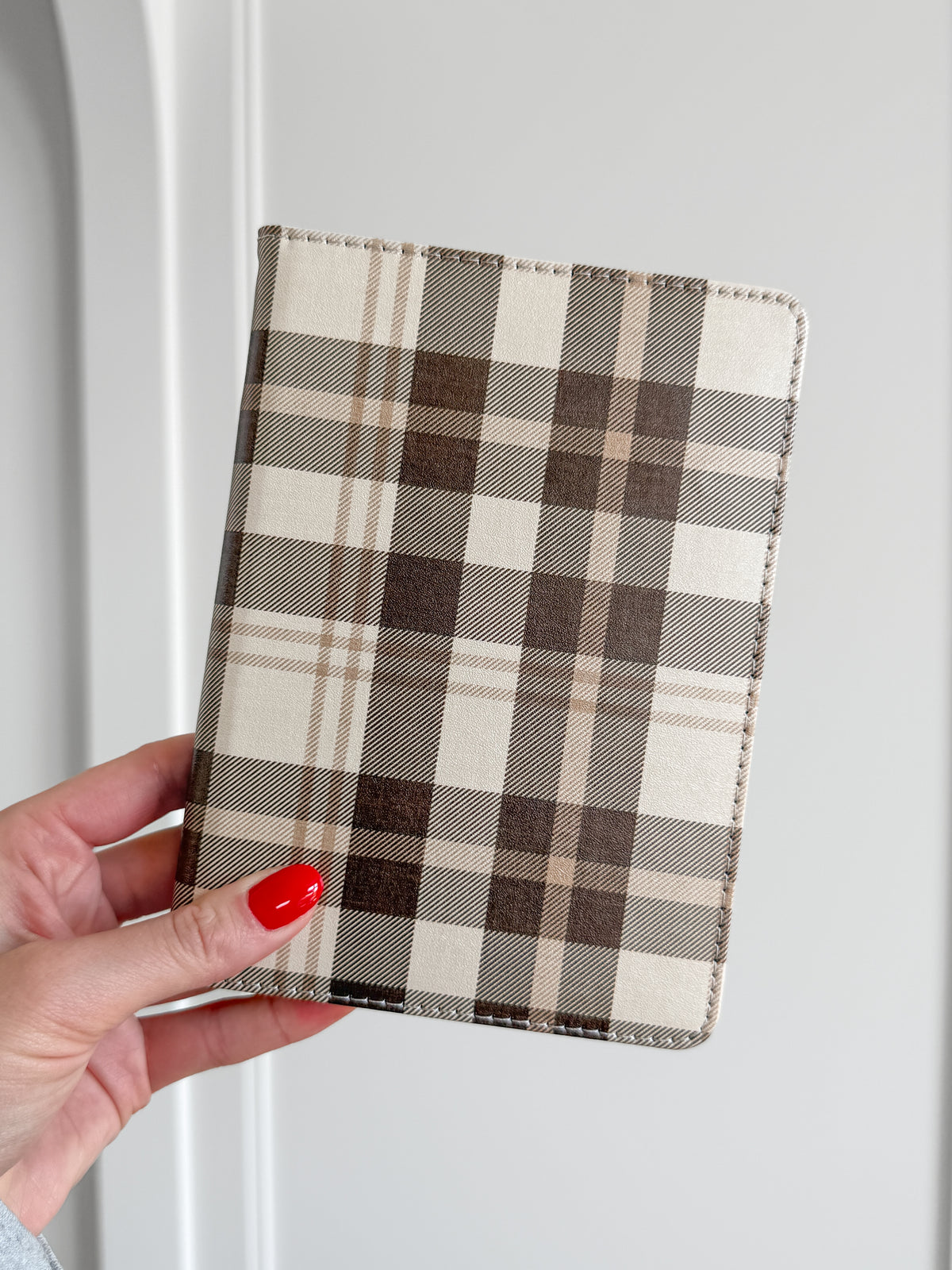Caramel Plaid Brown and Tan Kindle Case