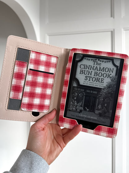 Jolly Red Checker Kindle Case