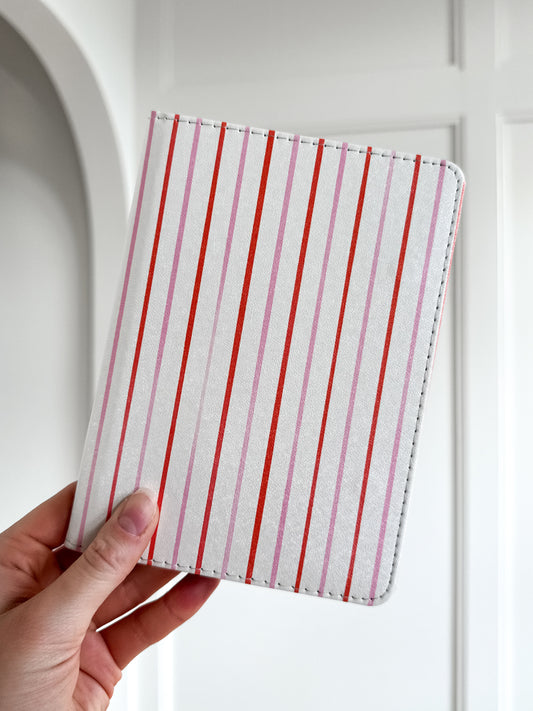 Peppermint Red & Pink Strip Kindle Case