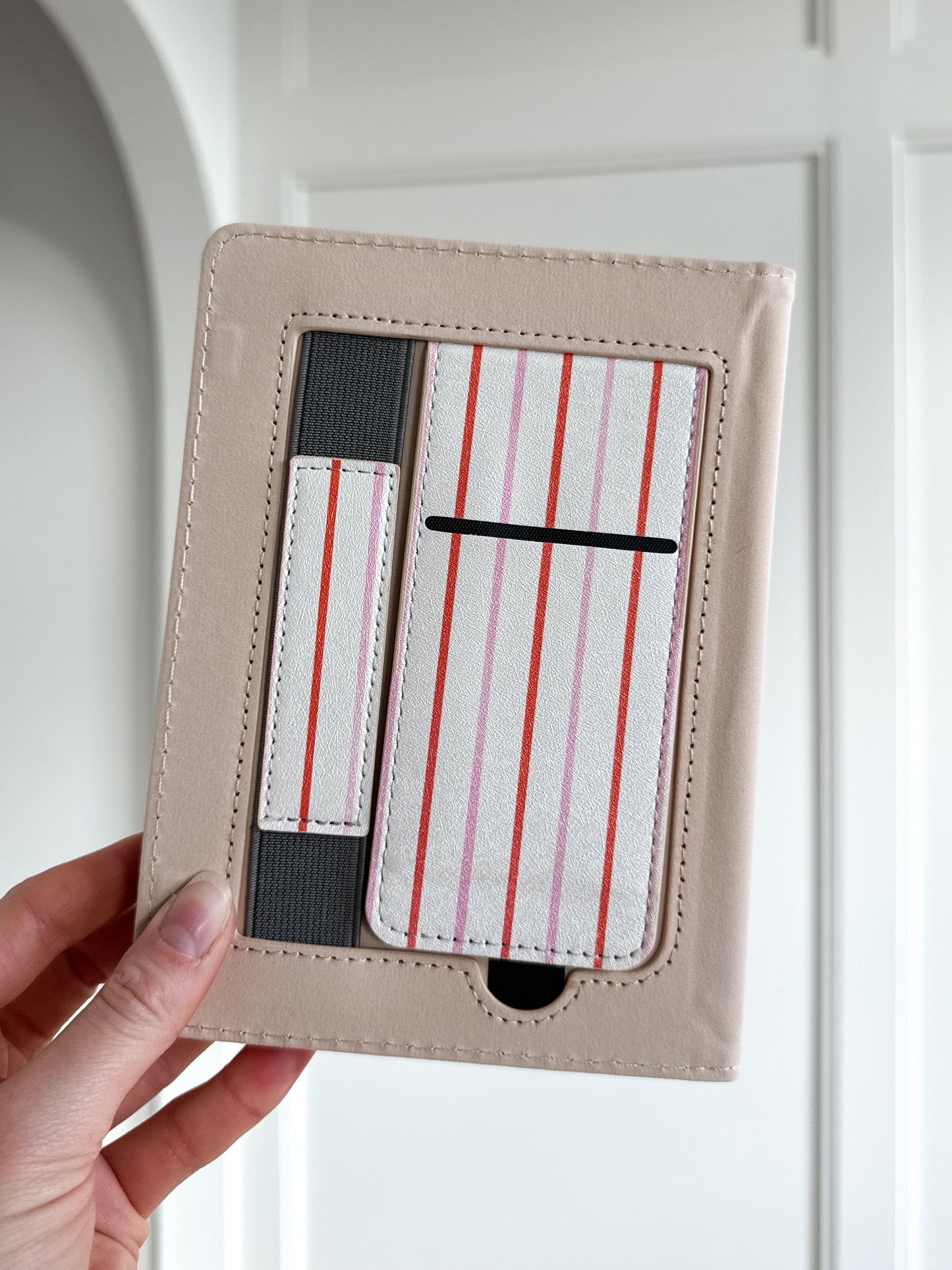 Peppermint Red & Pink Strip Kindle Case