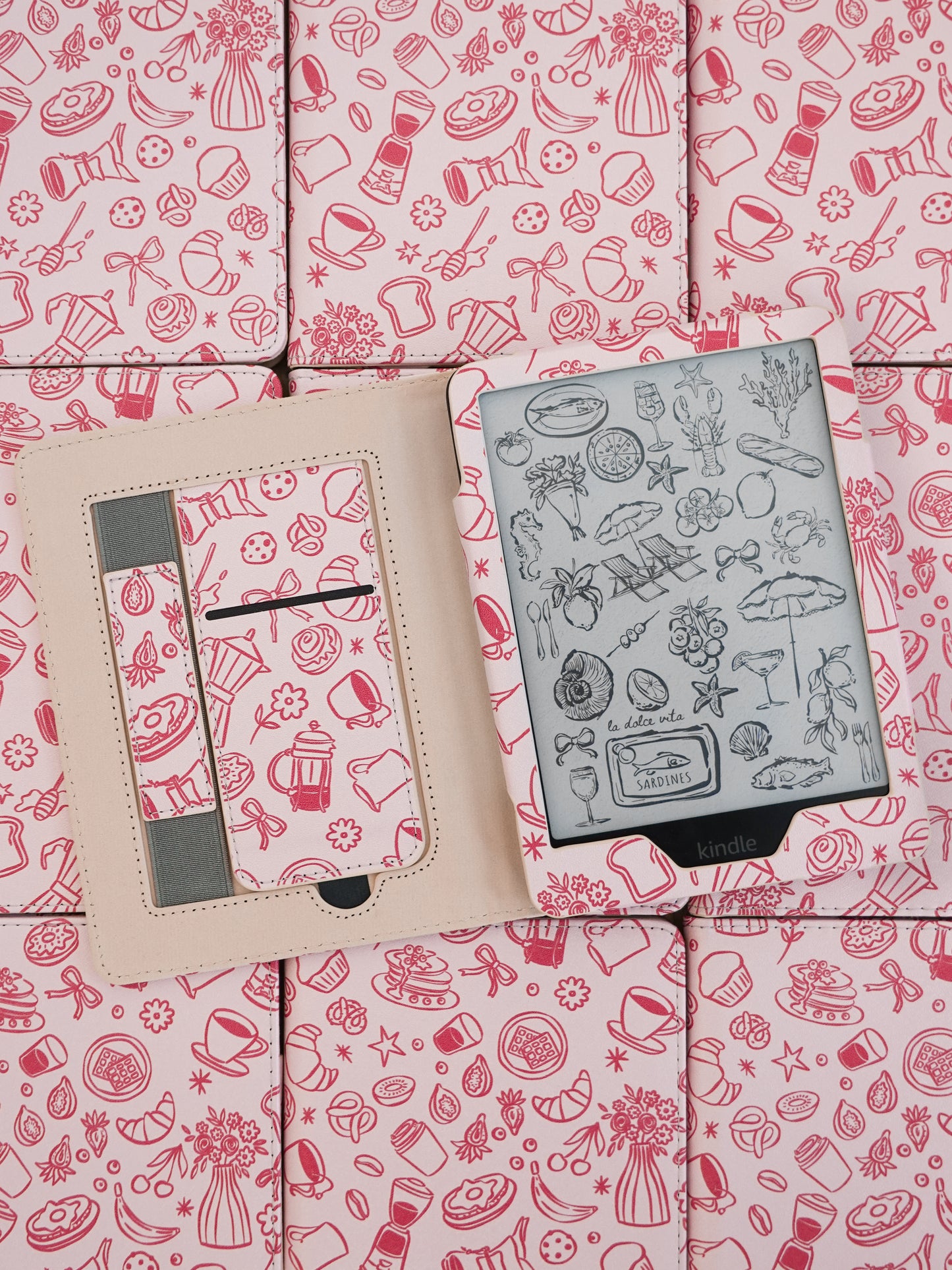 Pink Café Kindle Case
