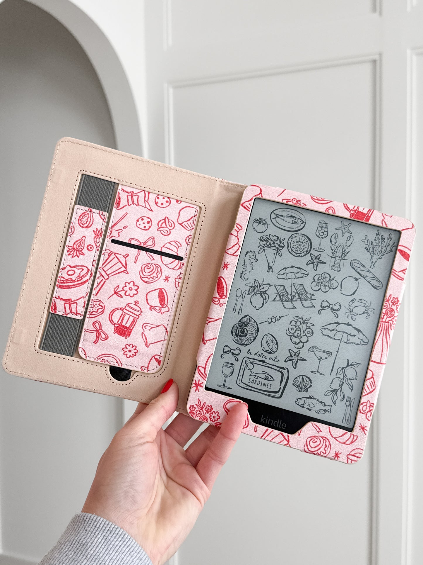 Pink Café Kindle Case