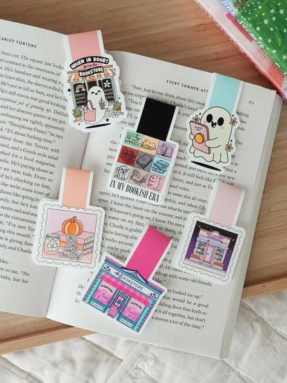 Cute Ghost Bookstore Magnetic Bookmark