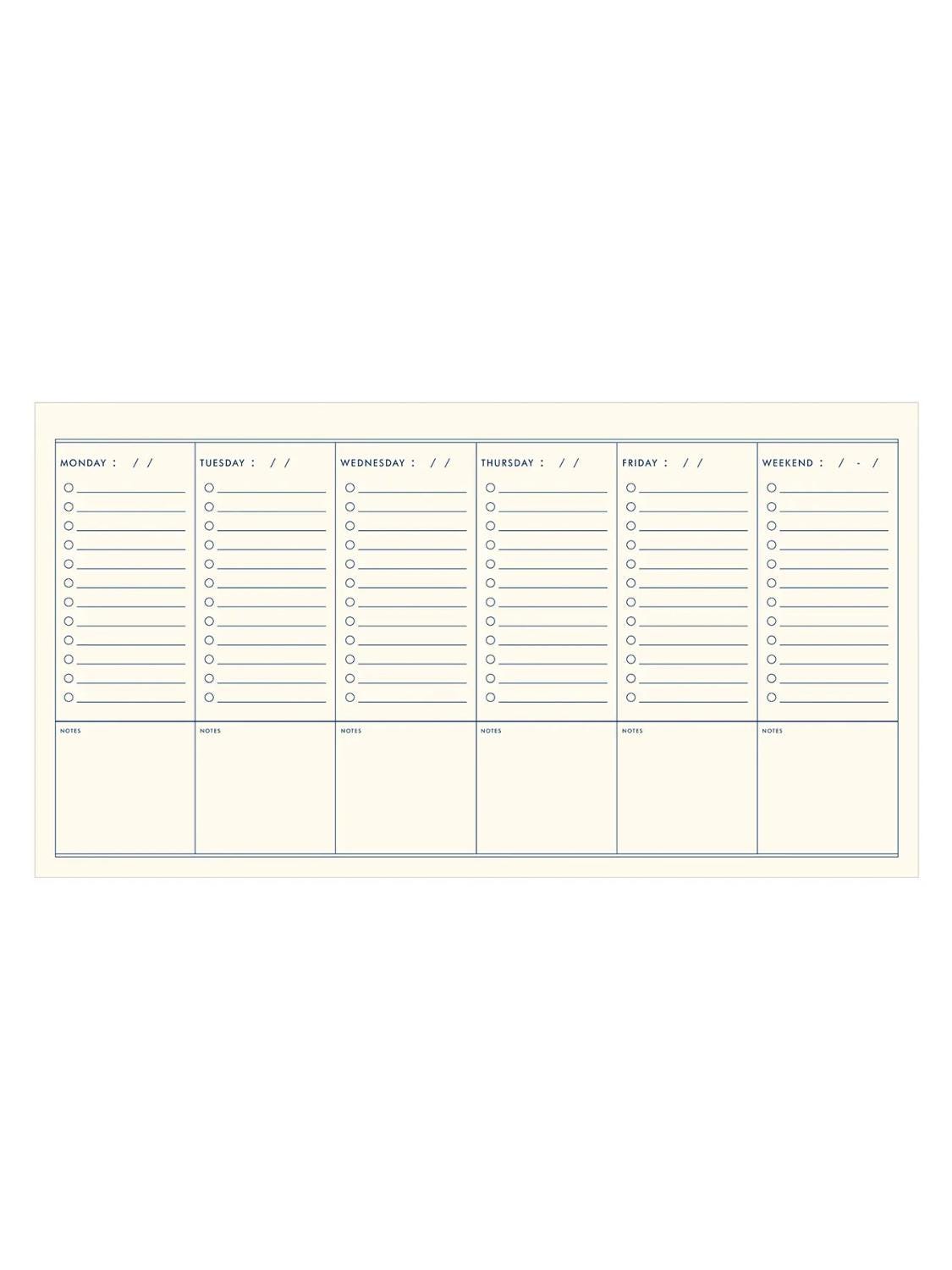 Autumn Grid Schedule Weekly Planner