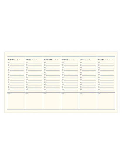 Autumn Grid Schedule Weekly Planner