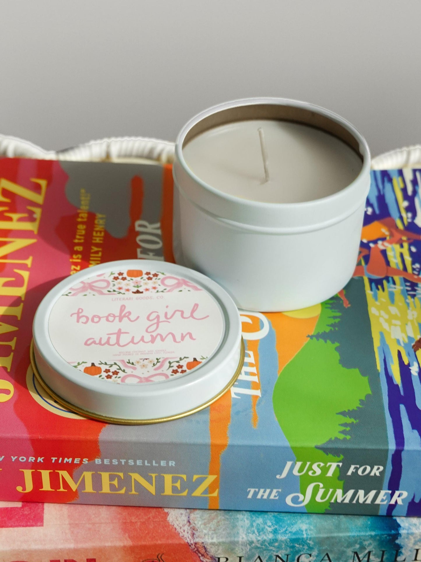 Book Girl Autumn Candle