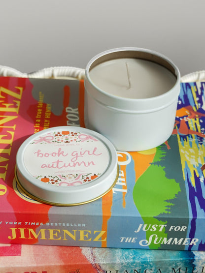 Book Girl Autumn Candle
