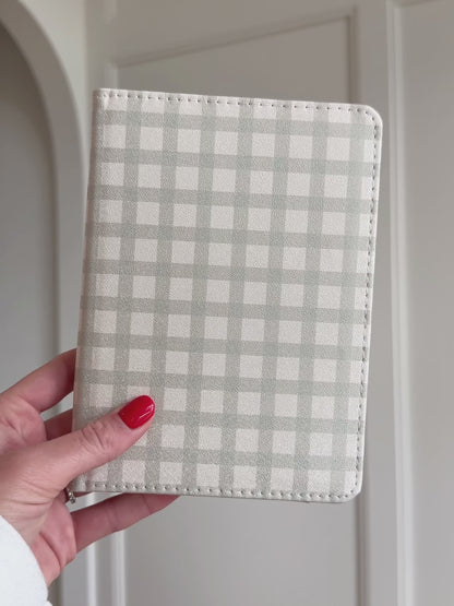 Green Gingham Checkered Kindle Case