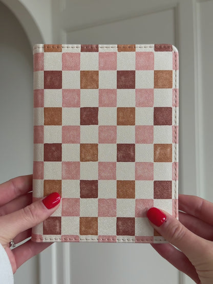 Autumn Sunset Checkered Plaid Kindle Case