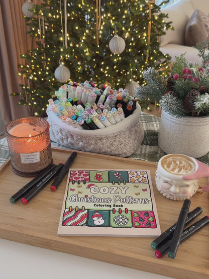 Cozy Christmas Patterns Coloring Book