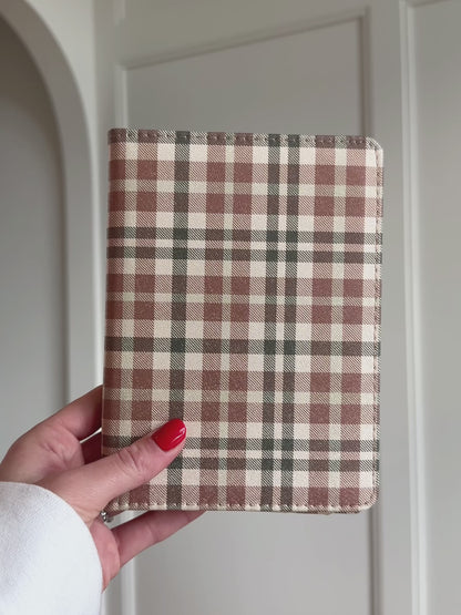 Hazel Plaid Checkered Kindle Case