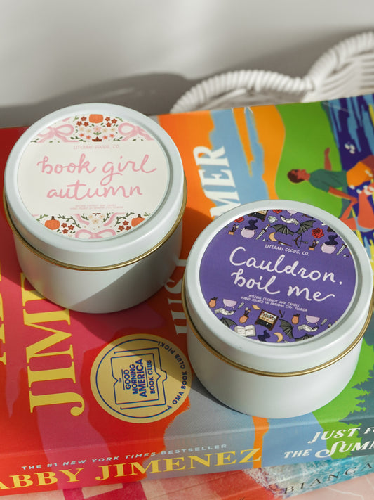 Book Girl Autumn Candle